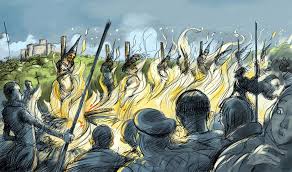 Cap'n Tony burned at the stake